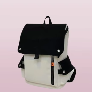 Mochila para ordenador portátil de lona de algodón y cuero impermeable de gran capacidad para negocios, viajes al aire libre, uso de oficina, cremallera, fabricante - Product Image 1