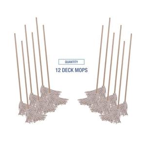 Avenida No. Mopa de 20 cabezales para limpieza de suelos de 54 pulgadas Cepillo con Cabezal de Algodón Blanco y Madera Natural para Uso Doméstico - 6/Caja - Product Image 3