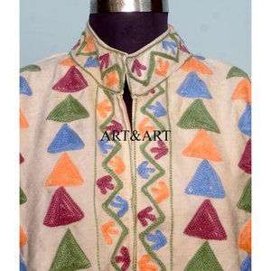 Chaqueta Étnica de Terciopelo Suzani Boho para Mujer, Acolchada, Ecológica, de Algodón, Bordada a Mano, Diseño Vintage, Abrigo para Festivales - Product Image 3