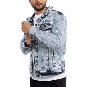 Chaqueta vaquera con lavado ácido de calidad superior, superventas, con soporte frontal, transpirable, de secado rápido, holgada, de invierno para hombre, a la venta en línea - Product Image 4