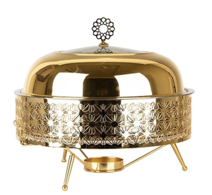 Casserole moderne de luxe en acier inoxydable chauffe-plats pour buffet de fête - Product Image 6