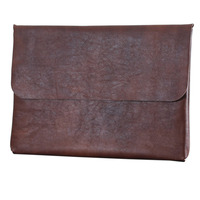Funda Protectora para Portátil Unisex de Primera Calidad, Duradera, con Múltiples Bolsillos, Correa para el Hombro, Elegante, de Cuero Genuino, para Portátiles de 15 Pulgadas