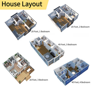 Maison modulaire personnalisée en conteneur, structure en acier préfabriquée, cabine en panneaux de bois, usage pour bureau, hôtel - Product Image 5