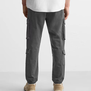 Venta al por mayor Plus Size Men's Cargo Pants Casual Trabajo al aire libre Joggers con Multi-Bolsillo Transpirable Lona Aspecto lavado - Product Image 2