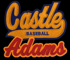 Écussons en chenille universitaire personnalisés, cousus à repasser sur des lettres de mode, des insignes de logo pour vestes, sweats à capuche, fabrication d'usine, fourniture OEM - Product Image 2