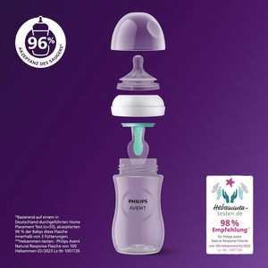 Philips Avent Biberones Natural Response Biberones con válvula AirFree, 260 Ml, sin BPA, para recién nacidos SCY673/82 - Product Image 5