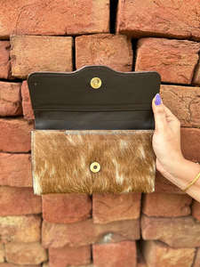 ใหม่ตะวันตกมือเครื่องมือและผมบนหนัง Cowhide กระเป๋าสตางค์ผู้หญิงสไตล์กระเป๋าสตางค์หนังแท้ Multiuse แกะสลักกระเป๋าสตางค์หนัง - Product Image 2