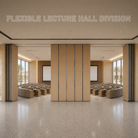 Mur acoustique mobile pour salle de conférence de campus universitaire avec division flexible pour projets d'éducation supérieure