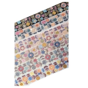 2025 cintas de encaje de diseñador de alta calidad hilo de ganchillo con liga de lentejuelas bordadas precio al por mayor para decoración de exportación de India - Product Image 1