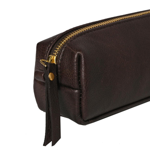 Neceser de cuero auténtico indio, estuche para lápices, neceser de afeitar, kit de neceser multifuncional para hombres y mujeres, Neceser de maquillaje cosmético - Product Image 4