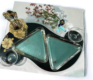 ถาดใส่ขนมขบเคี้ยวพร้อมชามเสิร์ฟพร้อมที่ใส่กระดาษทิชชูรูปดอกไม้ด้วย - Product Image 1