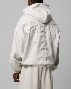 Unisex quá khổ-Bộ Xương Hoodies với <span class=keywords><strong>3d</strong></span>-xương thiết kế | cao cổ áo đô thị thời trang áo thun tùy chỉnh người đàn ông Hoodies OEM có sẵn - Product Image 1