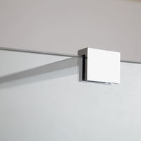 Panneau fixe de salle de bain en or Rose sans cadre, boîtier de porte de douche en verre trempé, moustiquaire de douche