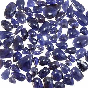 Cabochon de pierres précieuses en iolite naturelle véritable produit en vrac fait à la main personnalisé pour la fabrication de bijoux - Product Image 6