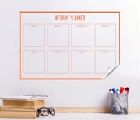 2024 modèle-8 Durable réutilisable planificateur hebdomadaire organisateur effaçable à sec statique verre Surface tableau blanc métal tableau blanc