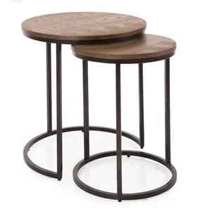 Table d'appoint en bois moderne créative nordique faite à la main hôtel salon Table basse Tables gigognes décoratives en métal meubles de maison - Product Image 5