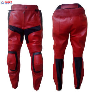 กางเกงหนังทำจากวัสดุหนังสำหรับงานหนักกางเกงมอเตอร์ไซด์ออกแบบได้ตามที่ต้องการโลโก้ของคุณเอง - Product Image 3