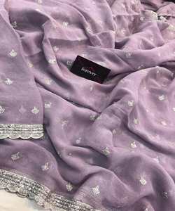 Saree orange pour une ambiance vibrante et énergique à porter au quotidien saree kanchipuram avec dori travail pour la polyvalence - Product Image 4