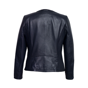 Vestes en cuir à capuche pour femmes en gros Veste à capuche tendance pour dames en cuir véritable Veste à capuche en cuir épais pour dames - Product Image 6