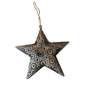 Estrella colgante de hierro de alta calidad con revestimiento de polvo de oro de cuerda terminado para decoración de la casa y decoración navideña. - Product Image 4