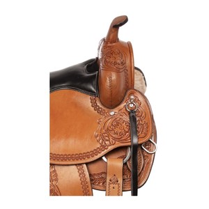 Prix de gros disponible des dernières selles légères de course à baril occidental pour chevaux en cuir selle de cheval d'équitation occidentale - Product Image 5