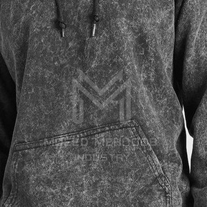 เสื้อแขนยาวมีฮู้ดซักด้วยกรดเสื้อแฟชั่นลายถนนสำหรับฤดูหนาว - Product Image 5