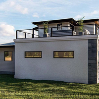 Villa de luxe personnalisable, maison préfabriquée, maison hybride en acier et en béton, haute résistance, durable, écologique, résistante au feu