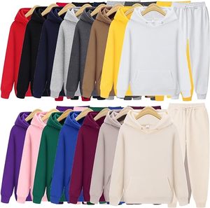 Traje de Jogger con capucha de terciopelo de alta calidad para mujer, sudadera de entrenamiento de manga larga, pantalones de chándal, estampado de invierno de talla grande, ecológico - Product Image 5