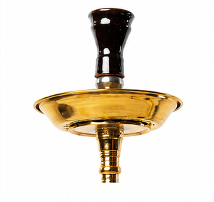 Farida Hookahs - Set de Cachimba Mini Balha de Latón Sólido, Hecho a Mano, Estilo Egipcio de Lujo, Coleccionable, 1 Manguera - Product Image 3