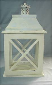 Best Selling Wooden <b>Lanterns</b> In <b>White</b> Finishing with Stainless steel Head and Wooden Head for Home & Christmas Decoration - Product Image 3