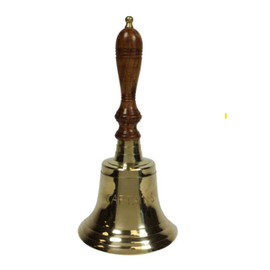 Campana de latón macizo de estilo vintage con mango Campana de iglesia a un precio razonable Embalaje personalizado y de regalo disponible Decoración ideal para el hogar - Product Image 1
