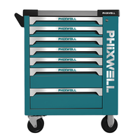 PHIXWELL - Juego de Herramientas Mejorado de 7 Cajones y 249 Piezas, Gabinete de Acero para Taller Automotriz, Caja de Herramientas Rodante Industrial