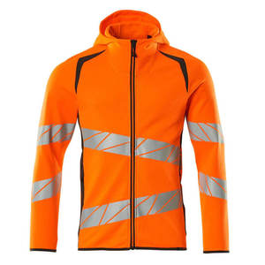 OEM Custom <b>Hi</b>-<b>Vis</b> Reflective Safety Work Zip-Up <b>Hoodie</b> Unisex Polyester Waterproof Windproof Breathable Anti-Wrinkle - Product Image 1