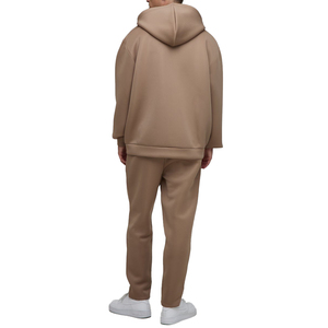 Custom Made Premium Quality Solid Brown 100% Cotton Hooded Pullover Hoodie Wholesale <b>Men</b> Winter Wear - Product Image 5