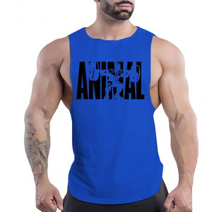 FULUX SPORTS WEAR Camiseta sin mangas de algodón de secado rápido transpirable para hombre para entrenamiento físico en el gimnasio-Color personalizado y todos los tamaños disponibles - Product Image 3