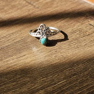 แหวนเงินแท้ประดับพลอยมาลาไคต์สีเขียวขายดี ฝังอย่างประณีต สไตล์ศาสนา เหมาะสำหรับเป็นของขวัญงานแต่งงาน งานหมั้น งานเลี้ยง - Product Image 3