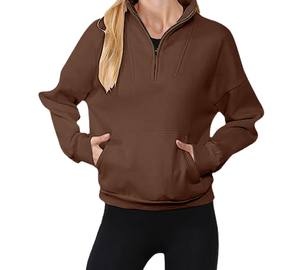 Sweat à capuche de sport imprimé d'hiver unisexe Tissu respirant Vêtements de gym et d'extérieur Polyester/Nylon mélangé avec fermeture éclair Design de mode décontracté - Product Image 4