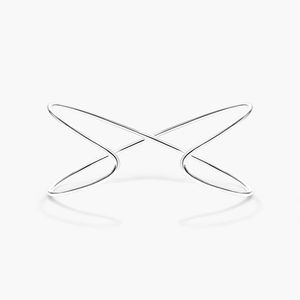 Criss Cross Multi-Cut Diamond <b>Fashion</b> <b>Cuff</b> <b>Bracelet</b> in 18KT Solid Gold with Multiple Tones - Product Image 4