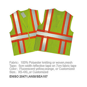 Gilet de sécurité professionnel haute visibilité gilet de sécurité en maille pour hommes femmes travail cyclisme coureur néon - Product Image 2