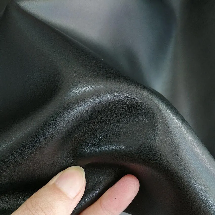 Nappa Cow Leather Soft Black White Full Grain Genuine Cowhide Bright Smoosth Napa Leather 2023 Design