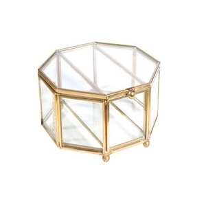 Boîte de rangement pour bijoux en métal et en verre Boîte de rangement pour cosmétiques de qualité supérieure pour décoration intérieure à un prix abordable - Product Image 4