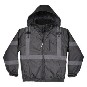 Chaqueta DE SEGURIDAD bordada personalizada con impresión de logotipo reflectante de alta visibilidad ropa de trabajo al aire libre OEM ODM proveedor de fábrica - Product Image 1