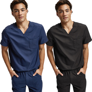 Vêtements de gommage d'infirmière de haute qualité pour hommes, tissu doux anti-rides à séchage rapide, uniformes d'hôpital à la mode - Product Image 2