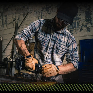 Guantes LED de impacto antivibración de alta visibilidad Tela suave Cuero Material reflectante Transpirable Seguridad Trabajo Semáforos - Product Image 4