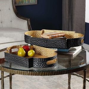 ถาดเหล็กกลมสำหรับตกแต่งบ้านถาดเหล็กโบราณพร้อมถาดตกแต่งคริสต์มาส - Product Image 1