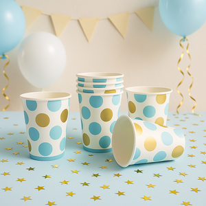 <span class=keywords><strong>Gobelets</strong></span> en papier <span class=keywords><strong>personnalisés</strong></span> à pois pour décorations de fête <span class=keywords><strong>Gobelets</strong></span> jetables à pois colorés pour <span class=keywords><strong>anniversaire</strong></span>, mariage, baby shower - Product Image 4