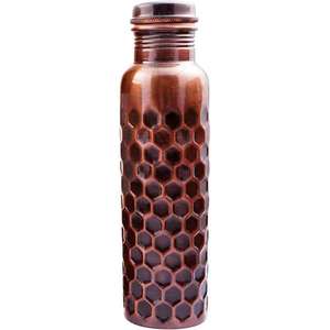 Handcrafted Pure <b>Copper</b> Water <b>Bottle</b> Health Boosting Ayurveda Benefits Leak Proof Travel Friendly Metal <b>Copper</b> <b>Bottle</b> - Product Image 3
