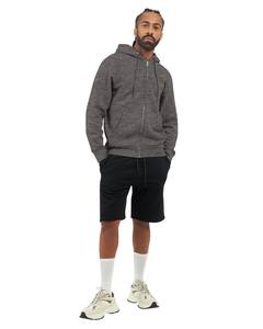 Sudadera con capucha gris personalizada Heavyweight 400 Gsm con cremallera y cuerda, Sudadera con capucha XXL desgastada de gran tamaño con carbón en blanco lavado con ácido para hombre - Product Image 1