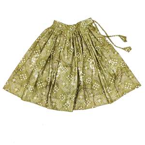 Conjunto de Lehenga Choli de Secado Rápido, Estilo Tradicional Mehandi Bandhani, Largo hasta el Suelo, para Niñas, Marca Shoryam Fashion |   Fiesta de Diwali para Niños - Product Image 4