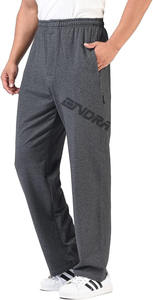 กางเกงวอร์มผ้าฟลีซเอวสูงสำหรับผู้ชายกางเกงออกกำลังกายเล่นฟิตเนสผ้าคอตตอนทรงแบนขนาดใหญ่พิเศษสำหรับฤดูใบไม้ร่วงและฤดูหนาว - Product Image 3